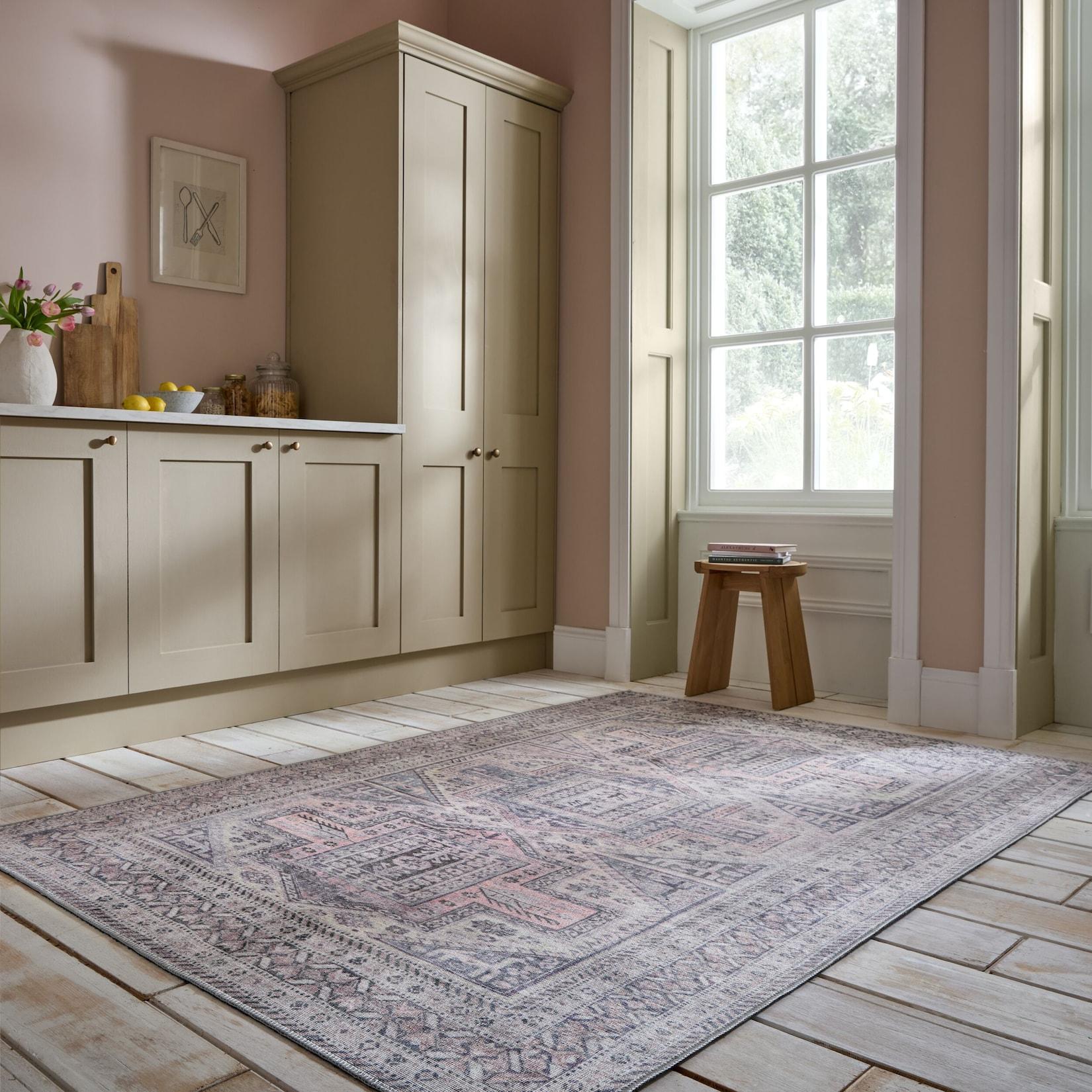 Teppich Orient Grau-Rosa 190 x 290 cm - HURST Kadima Design