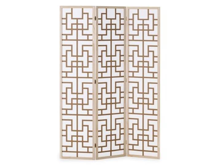 Homestyle4u Paravent 3-teilig Shoji 120x170 cm Indoor Holz Raumteiler Natur Sichtschutz Trennwand freistehend
