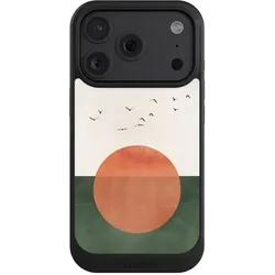 Nivocase Hülle für Apple iPhone 18 Pro Handyhülle NIVOcore Case Schwarz Sonnenschein Sonnenuntergang Vogel (Apple iPhone 18 Pro), Smartphone Hülle, Schwarz