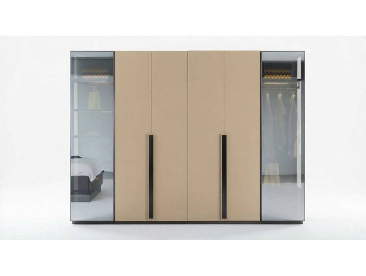 Xlmoebel Drehtürenschrank Eleganter Kleiderschrank mit Glasfronten für das Schlafzimmer (1-St., 6-türiger Kleiderschrank mit Glasfronten) Made in Europa