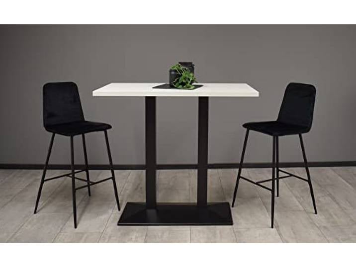58 aufm Kessel Tresentisch Electra 120x70x106 schwarz matt/weiß matt Lack 14669