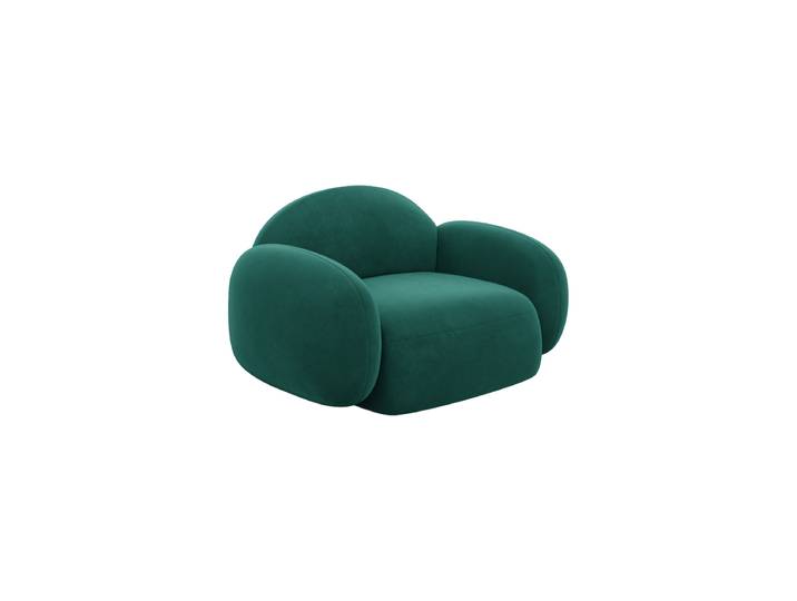 Design Loungesessel „Varello“ mit Samtbezug Samtbezug Grün BLOOMINGLOFT Collection