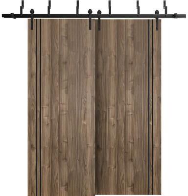 SARTODOORS Planum 0016 Walnut Wood Barn Bypass Doors