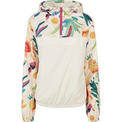 Outdoorjacke URBAN CLASSICS "Urban Classics Damen Ladies Mixed Pull Over Jacket", Damen, Gr. L, bunt (sandweißfruity), 100% Polyester, Mäntel Outdoorjacke