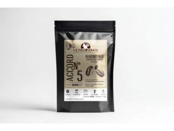 Le Fou Du Grain - Café En Grain 250g Harmonie - Intensité 3