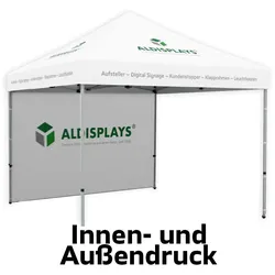 Aluminium Promotionzelt bedruckte Seitenwand 3m