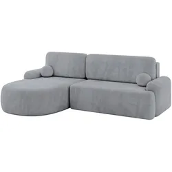 ECKSOFA mit Schlaffunktion und Bettkasten LIRA-L - 264x172x89 Grau