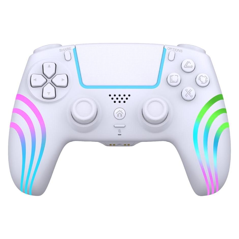 Deep Explorer Wireless Controller White PS4 / PS3 / PC (PC, PS3, PS4) (PS4MANWIRLEDW)