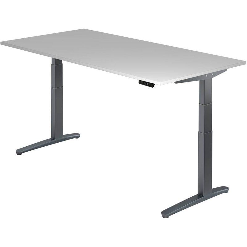 HAMMERBACHER VXBHM2E/5/GG höhenverstellbarer Schreibtisch 65,0 - 130,0 cm - elektrisch lichtgrau / grafit