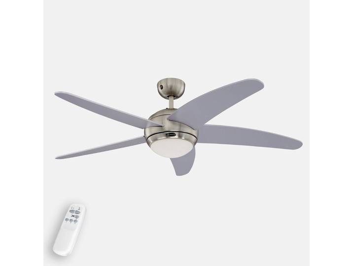 Westinghouse Deckenventilator mit Licht Bendan, silber Bendan, alu / grau / zink, für Wohn- / Esszimmer, Holz, Modern