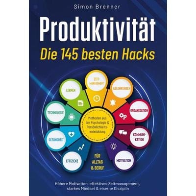 Produktivität - Die 145 besten Hacks: Methoden aus der Psychologie & Persönlichkeitsentwicklung, Taschenbuch von Simon Brenner, WachstumsWege Verlag,