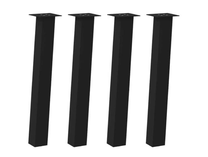 HGPOTUY Konsolentischbeine 4 STK. Schwarz 72 cm Stahl Pulverbeschichteter Stahl, Gummipuffer, vorgebohrte Löcher, Schrauben inklusive, Tischplatte nicht enthalten