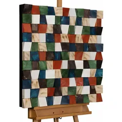 HOLZBILD Bunt 75/75 cm
