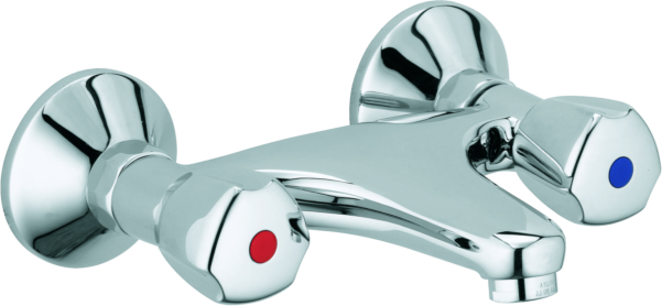 Kludi Standard Care Wannenarmatur 320040508 chrom, Metall Terraluxgriff, Ausladung 180 mm