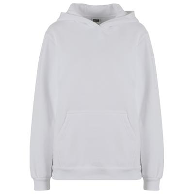 Kapuzensweatshirt URBAN CLASSICS "Urban Classics Ladies Loose Brushed Fleece Hoody", Damen, Gr. XL, weiß, 70% Baumwolle, 30% Polyester, unifarben, loose fit, ohne Ausschnitt, Sweatshirts