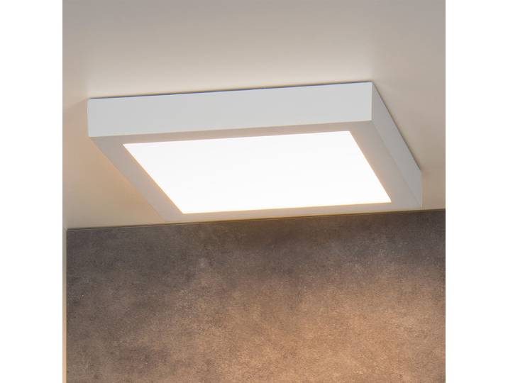 LED-Badleuchte Brice Typ B 30 x 30cm Weiß/Weiß Aluminium Nicht austauschbare LEDs LED-Platine