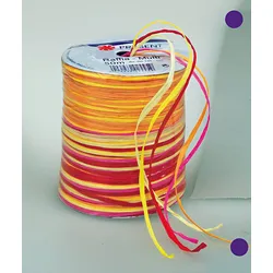 PRÄSENT Geschenkband Multi-Raffia 3 mm x 50 m gelb/rot/orange/pink