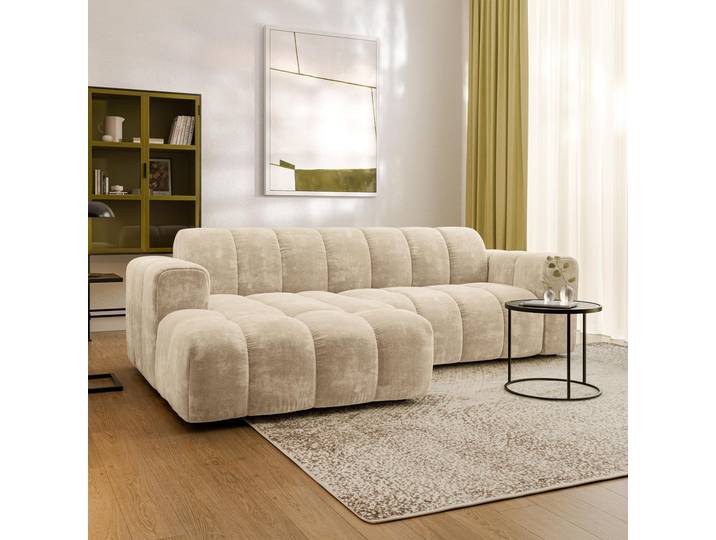 Masseno Ecksofa TISI Moderne Sofa für Wohnzimmer - Creme, LUMO 55