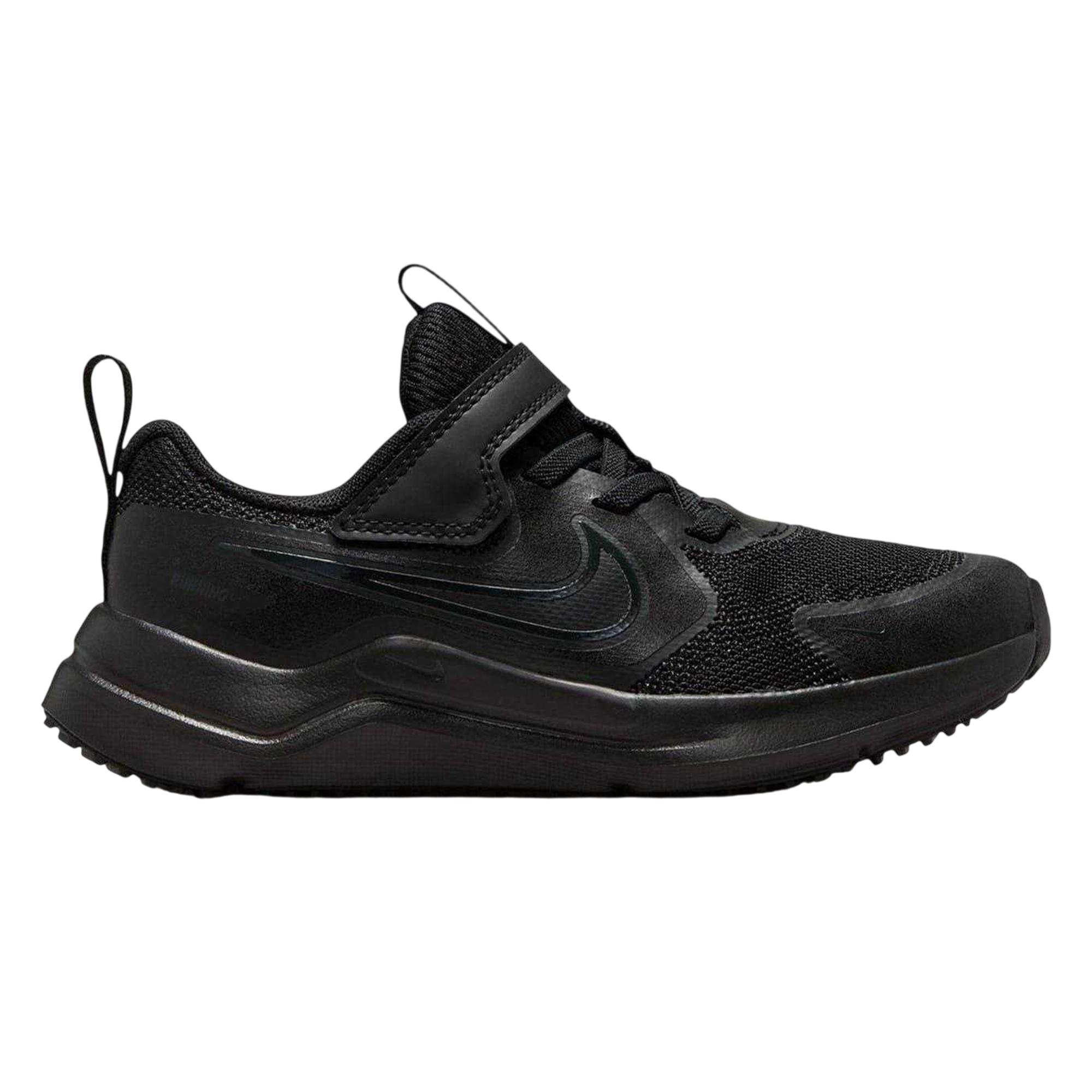 Nike - "Cosmic" Sneaker für Kinder, Klettverschluss (Dreifaches Schwarz)