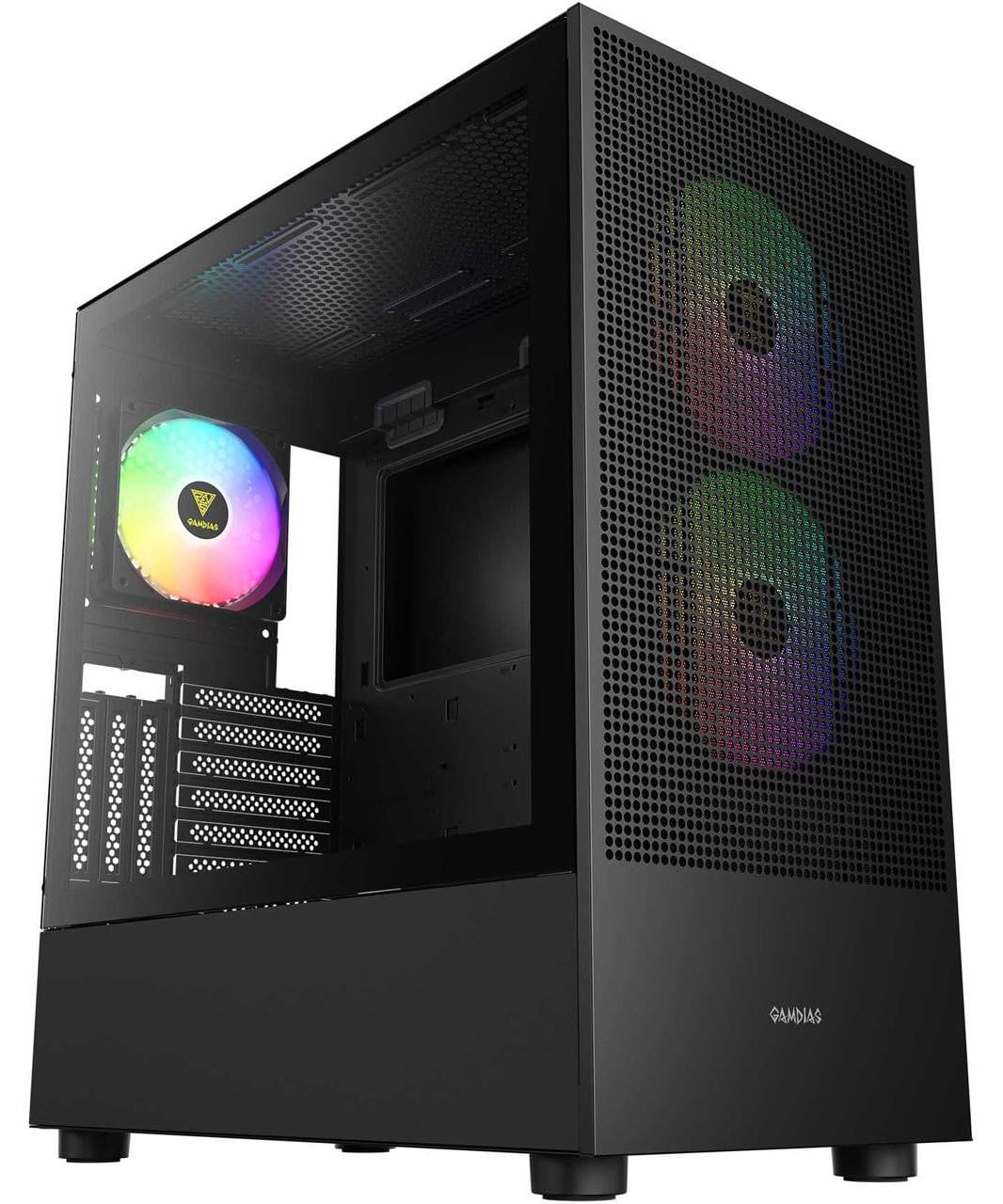 GAMDIAS Talos M3 Mesh V2 Gaming Behuizing, Zwart, Midi/minitoren, ATX
