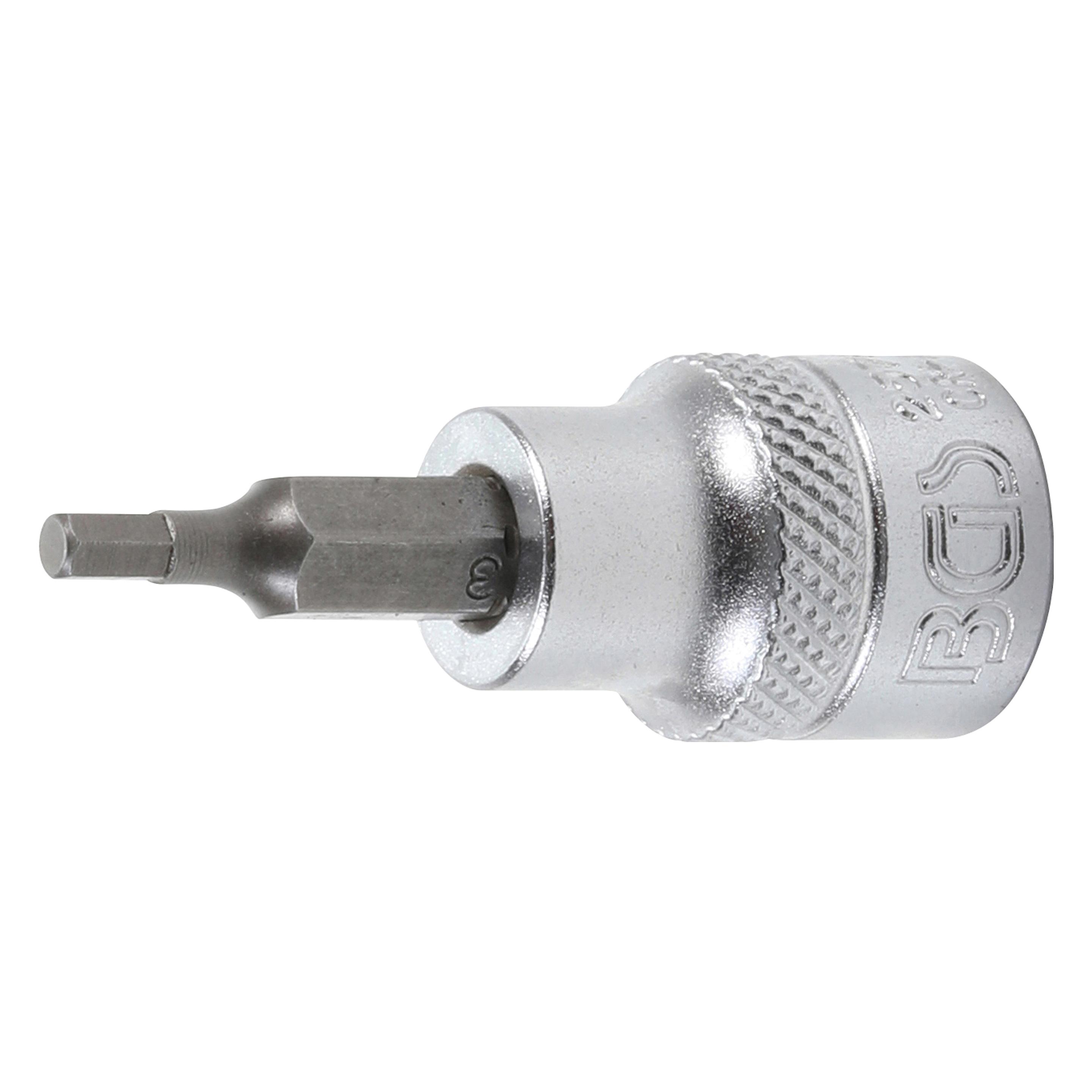 BGS Bit-Einsatz Antrieb Innenvierkant 10 mm (3/8") Innensechskant 3 mm (2576)