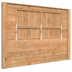 Palmako geschlossene Wand mit Kiosk-Klappe (Bianca) hellbraun tauchgrundiert