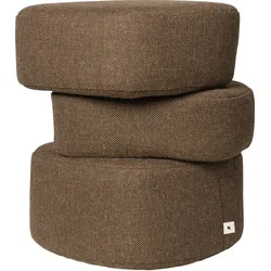 Pouf Plyo 43 x 46 cm, dunkelbraun