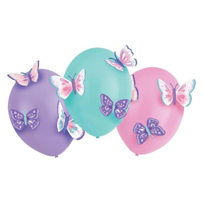 Amscan 3 Latexballons Flutter mit Papierapplikationen (3x) (9909727)