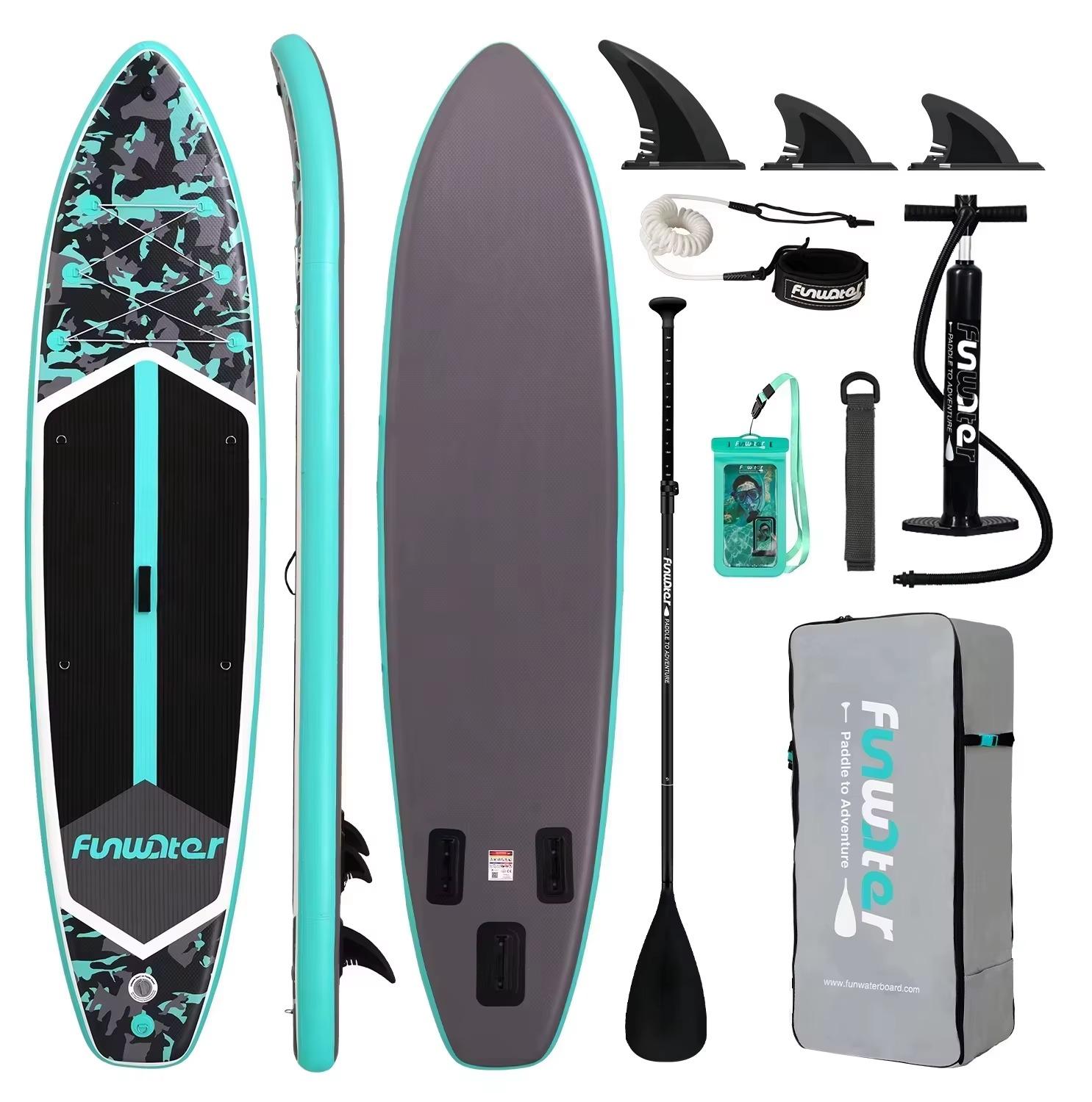 Aufblasbares SUP-Board - SUPFW32C - Stand-Up-Paddleboard - 350 × 84 × 15 cm - Rutschfeste Oberfläche - Für Erwachsene
