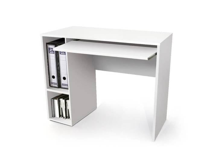 Bureau informatique - IMPERIAL RELAX - Plateau coulissant - Blanc