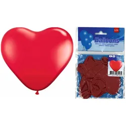 Folat Herz Luftballons-rot (8x)