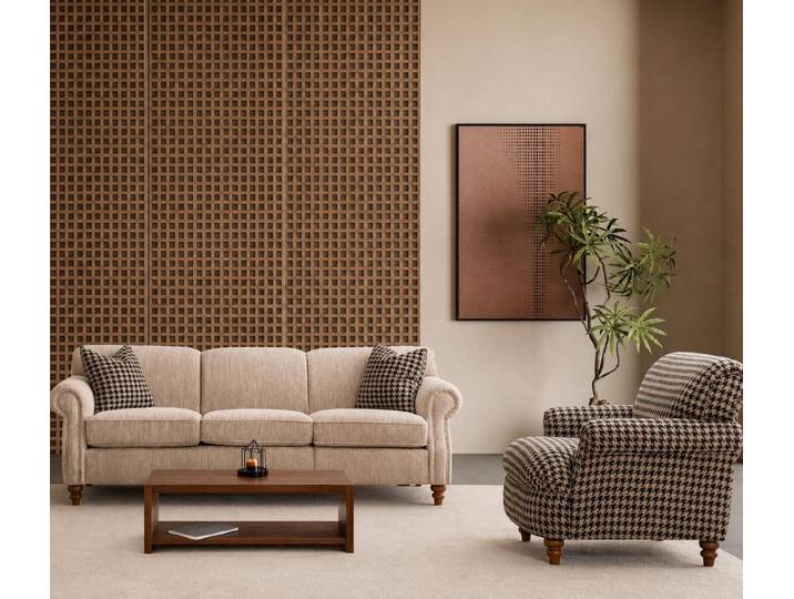 JVmoebel Polstergarnitur Beiges Sofa set 3-Sitzer Sofa 2-Sitzer Sofa Sessel Wohnzimmer modern, (3-tlg., 3-tlg)