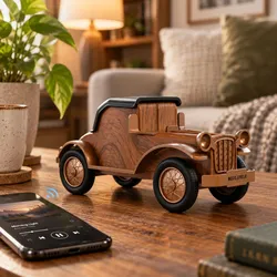 Classic Vintage Car Speaker and Phone Holder - Bluetooth - 5 watt