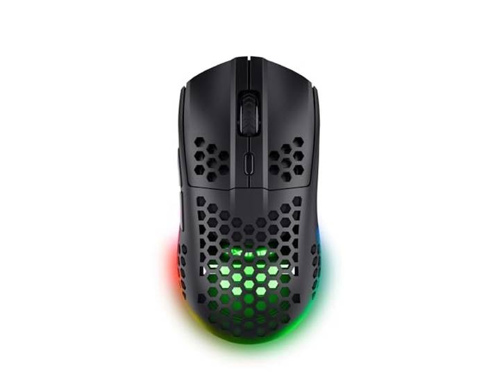 GXTrust Helox Ultralichte Draadloze Oplaadbare Gaming Muis 75g LED, Zwart