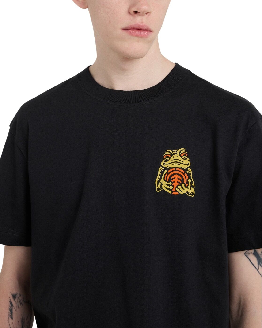 T-Shirt ELEMENT "Timber The Frog", Herren, Gr. M, off schwarz, Obermaterial: 100% Baumwolle., Shirts T-Shirt off schwarz M