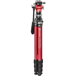 Leofoto LY-224C+BV-0R+LB-38 Rotes CNC-Stativ (Carbon, Kunststoff, Metall), Stativ, Rot
