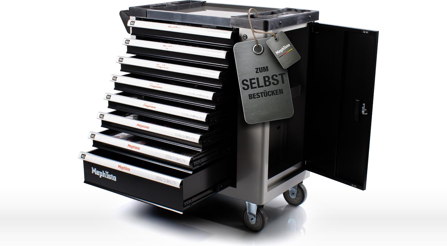 Mephisto Premium Werkzeugwagen mit 8 Schubladen -ohne Werkzeug-