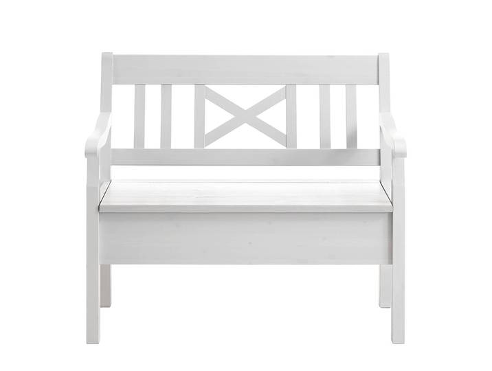 Sitzbank Fjord II 105cm Weiß/Kiefer Weiß
