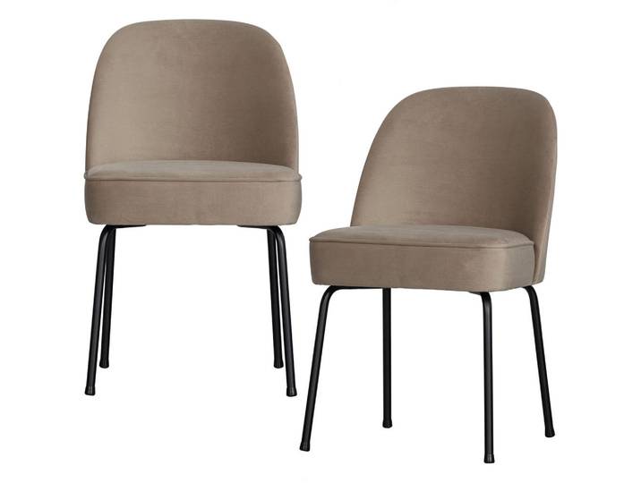Livetastic Stuhl-Set Vogue, Khaki, Rundrohr, 50x83x57 cm, Esszimmer, Stühle, Polsterstühle