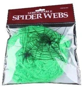 Uplift Essentials Stretchy Artificial Halloween Spider Web green 0.22 Lb (100 G)