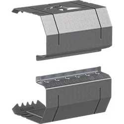 Hager BRS651709 Kupplung Paar elektrisch/mechanisch Stahlblech zu BRS 68x170mm Oberteil 80mm