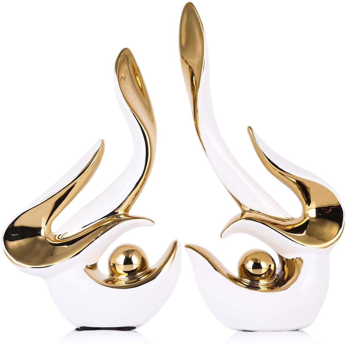 Omgoods Abstract Mid-Century Modern Porseleinen Decoratief Beeld voor op Tafel