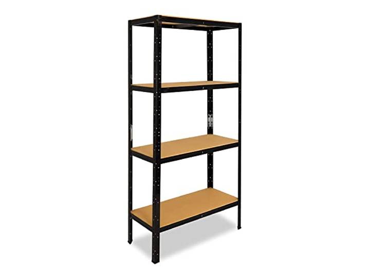 shelfplaza Black 200x100x40cm Schwerlastregal schwarz mit 4 Böden x 175kg Kellerregal · Lagerregal · Metallregal · Regale für Kellerraum · Steckregal · Abstellraum Regal