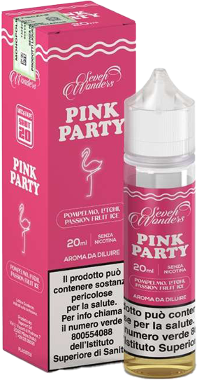 Seven Wonders Pink Party Liquido Shot 20ml Pompelmo Litchi Passion Fruit Ghiaccio
