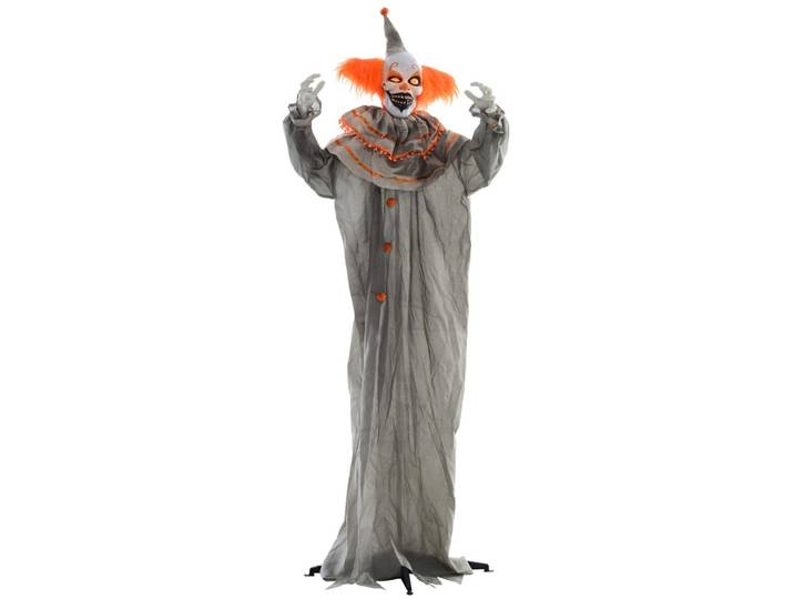183CM Halloween Dekoration Stehender Clown mit LED-Lichter, Soundfunktion