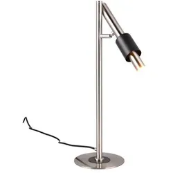 Trio LED-Tischleuchte Ikaris Metall Silber Nickel matt