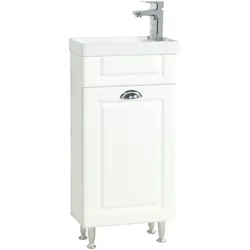 VCM 2-tlg Set   Waschplatz für Gäste WC   Gästebad   Waschtisch Toilette   Waschplatz im Landhaus Stil   Badmöbel Badezimmer Set – Casalo M