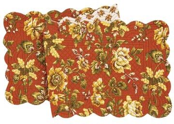C&F Home "51"" x 14"" Estelle Quilted Reversible Floral Damask Table Runner"