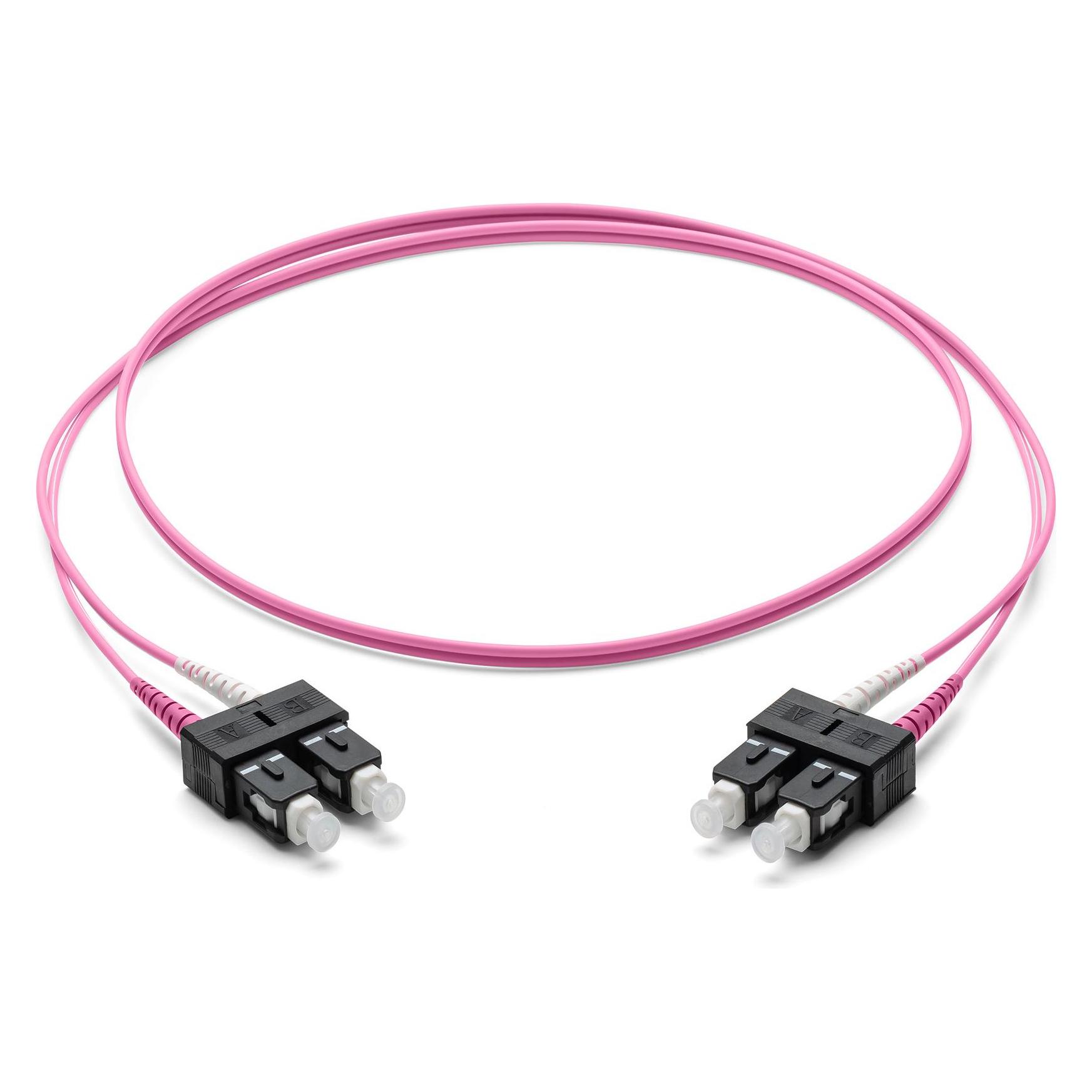 Corning Glasfaser Patchkabel 2x 2.0 mm - Multimode Duplex: SC PC Duplex auf SC PC Duplex, 2m (Violet (2 m) (F575702Q2Z20002M-VI)