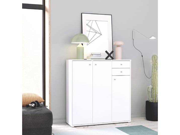 Commode A 109 x 111cm Blanc/Blanc